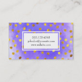 Getextureerde markeringen (goud) /Paarse waterverf Visitekaartje (Achterkant)