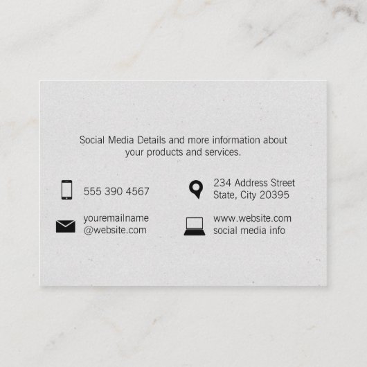 Getextureerde merken (fruitig) visitekaartje (Achterkant)