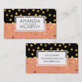 Getextureerde merken (goud) / twee toonsoorten visitekaartje (Voorkant / Achterkant)