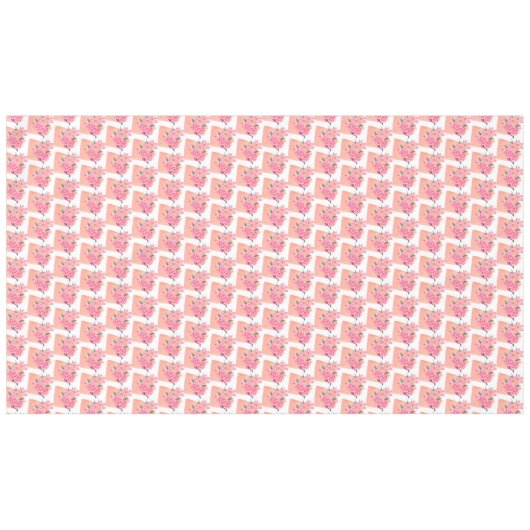 Getextureerde met de hand getekende bruidsrozen  tafelkleed (Voorkant (Horizontaal))