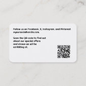 Getextureerde Metallic Navy Blue Folie Visitekaart Kortingskaartje (Achterkant)