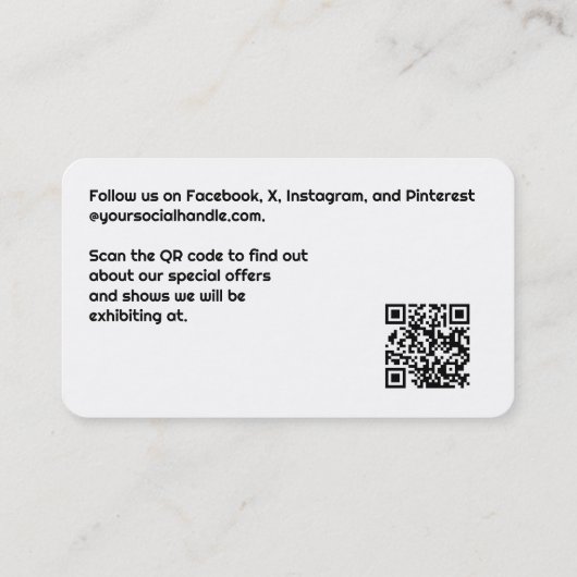 Getextureerde Metallic Navy Blue Folie Visitekaart Kortingskaartje (Achterkant)