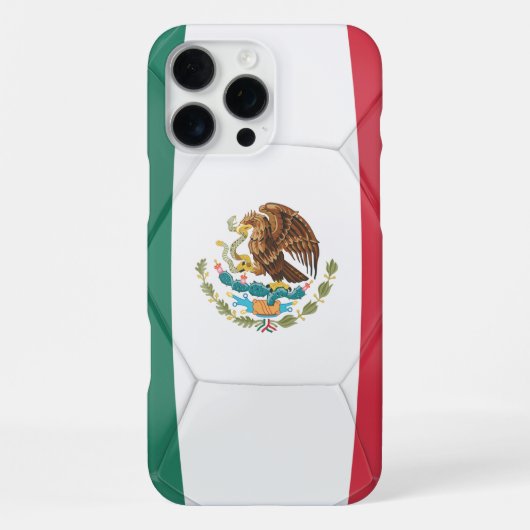 Getextureerde Mexicaanse vlag Voetbal Graphic iPhone Hoesje (Achterkant)