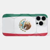 Getextureerde Mexicaanse vlag Voetbal Graphic iPhone Hoesje (Achterkant horizontaal)