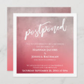 Getextureerde Ombre Bold Roze Uitgestelde Bruiloft Kaart (Voorkant / Achterkant)