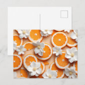 Getextureerde Oranje bloesem Briefkaart (Voorkant / Achterkant)
