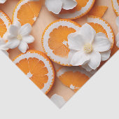 Getextureerde Oranje bloesem Tissuepapier (Detail)