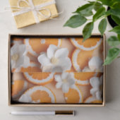 Getextureerde Oranje bloesem Tissuepapier (Geschenk)