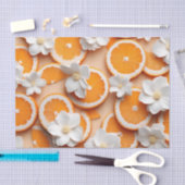 Getextureerde Oranje bloesem Tissuepapier (Craft)