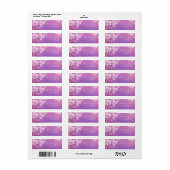 Getextureerde Paarse Ethische Kersenbloesem Etiket (Full Sheet)