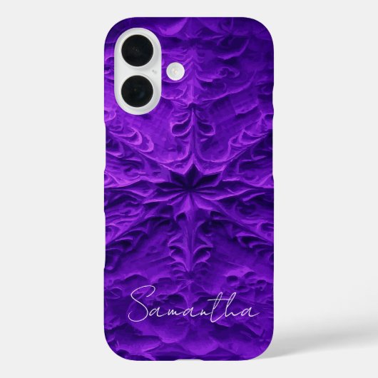 Getextureerde Paarse gepersonaliseerde naam Case-Mate iPhone Case (Achterkant)