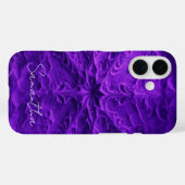 Getextureerde Paarse gepersonaliseerde naam Case-Mate iPhone Case (Achterkant (horizontaal))