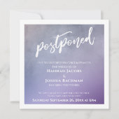 Getextureerde Paarse ombre uitgestelde bruiloft Ka Kaart (Voorkant)