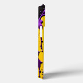 Getextureerde Paarse zwarte-gele explosie Case-Mate iPhone Case (Achterkant / Rechts)