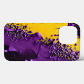 Getextureerde Paarse zwarte-gele explosie Case-Mate iPhone Case (Achterkant (horizontaal))