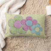 Getextureerde pastelbloemen kussen (Deken)