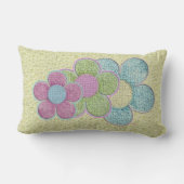 Getextureerde pastelbloemen kussen (Achterkant)