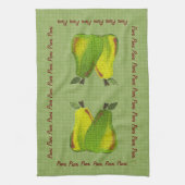 Getextureerde peren (getild groen) theedoek (Verticaal)