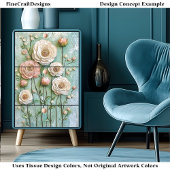 Getextureerde pioenen, Cottage Garden BDL6 Decoupa Tissuepapier