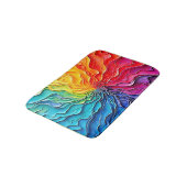 Getextureerde Regenboog Draaikunst Badmat (Gekanteld)