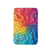 Getextureerde Regenboog Draaikunst Badmat (Voorkant Verticaal)