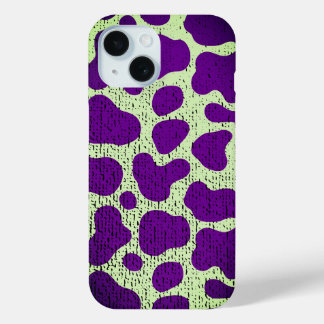 Getextureerde Retro Paarse Spots iPhone Case