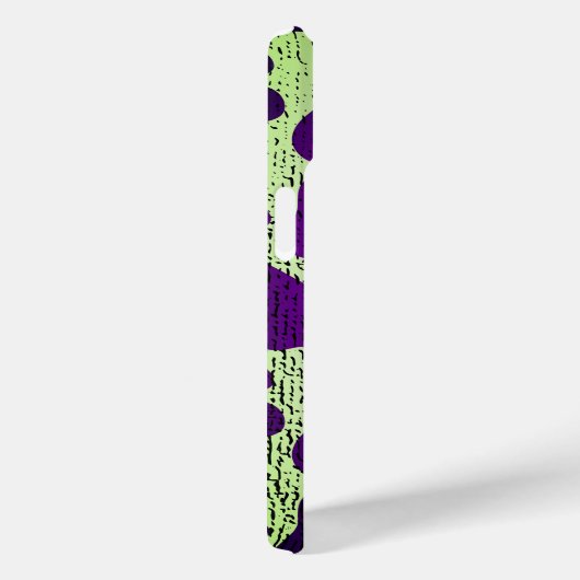 Getextureerde Retro Paarse Spots iPhone Case (Achterkant / Rechts)