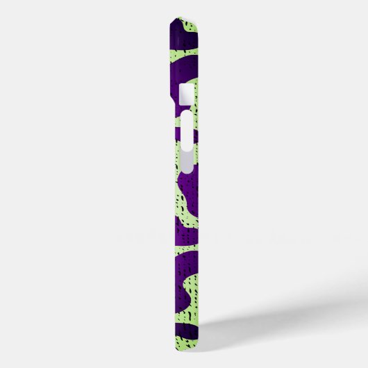 Getextureerde Retro Paarse Spots iPhone Case (Achterkant / Links)