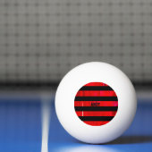 Getextureerde rode en zwarte strepen pingpongbal (Net)