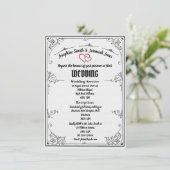 Getextureerde Rode Hart Bruiloft 1-zijdige Kaart I (Staand voorkant)