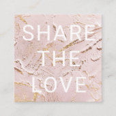 getextureerde roos gouden faux folie modern Loyalt Vierkante Visitekaartje (Voorkant)