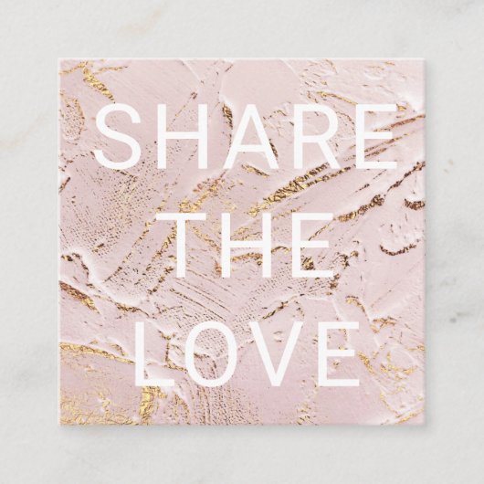 getextureerde roos gouden faux folie modern Loyalt Vierkante Visitekaartje (Voorkant)