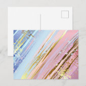 Getextureerde roze achtergrond aankondigingskaart (Voorkant / Achterkant)