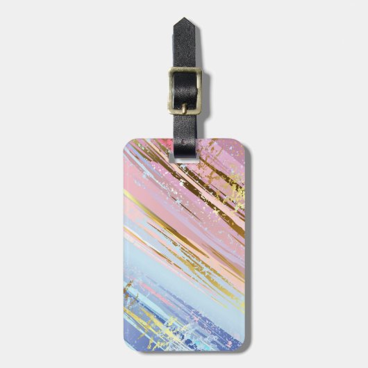 Getextureerde roze achtergrond bagagelabel (Voorkant verticaal)