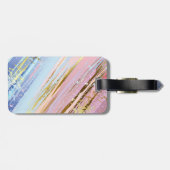 Getextureerde roze achtergrond bagagelabel (Achterkant horizontaal)