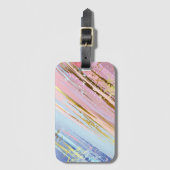 Getextureerde roze achtergrond bagagelabel (Voorkant (verticaal))