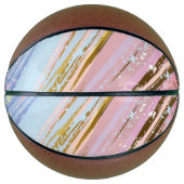Getextureerde roze achtergrond basketbal (Voorkant)