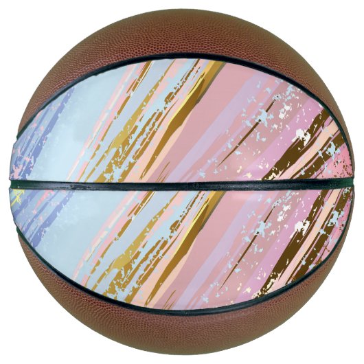 Getextureerde roze achtergrond basketbal (Voorkant)