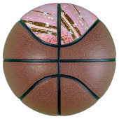 Getextureerde roze achtergrond basketbal (Rechts)