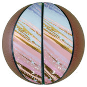 Getextureerde roze achtergrond basketbal (Verticaal)