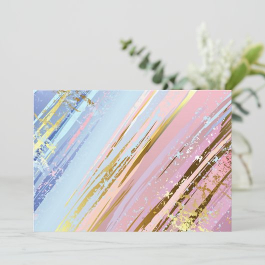 Getextureerde roze achtergrond bedankkaart (Staand voorkant)