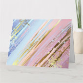 Getextureerde roze achtergrond bedankkaart (Achterkant)