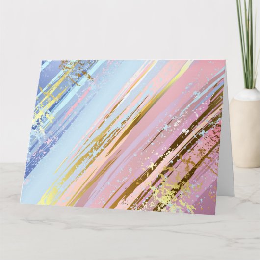 Getextureerde roze achtergrond bedankkaart (Voorkant)