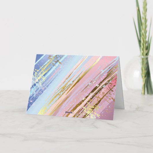 Getextureerde roze achtergrond bedankkaart (Achterkant)