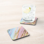 Getextureerde roze achtergrond bier onderzetter (Rechterzijde)