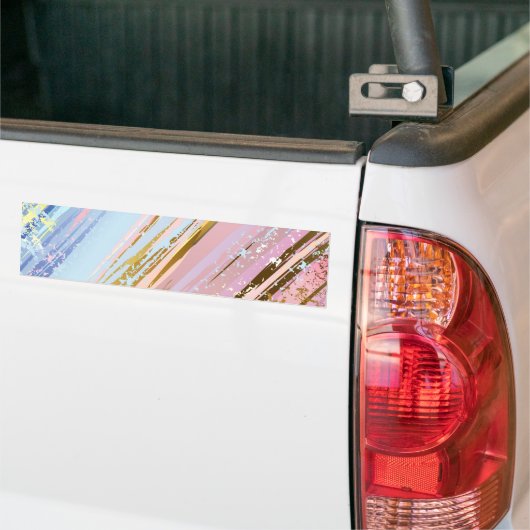 Getextureerde roze achtergrond bumpersticker (Op Truck)