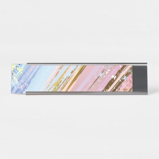 Getextureerde roze achtergrond bureau naambordje (Voorkant)