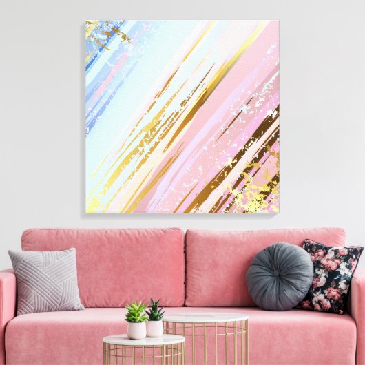 Getextureerde roze achtergrond canvas afdruk (Insitu (Woonkamer))