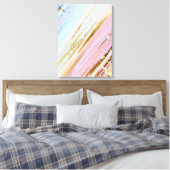 Getextureerde roze achtergrond canvas afdruk (Insitu (Slaapkamer))