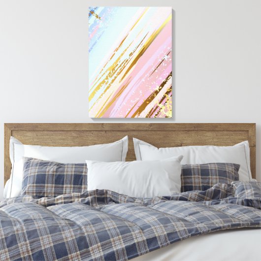 Getextureerde roze achtergrond canvas afdruk (Insitu (Slaapkamer))